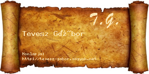 Tevesz Gábor névjegykártya