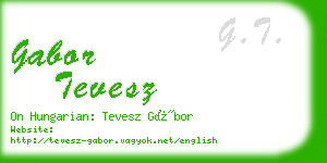 gabor tevesz business card